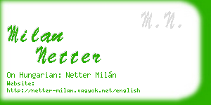milan netter business card